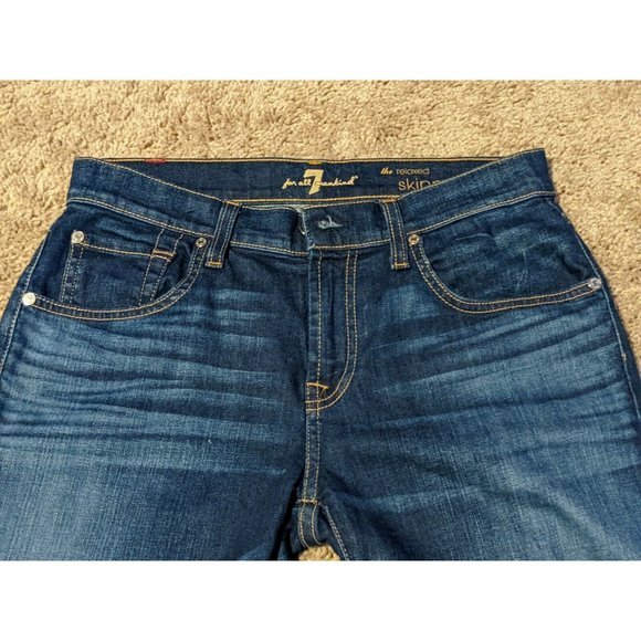 7 For All Mankind Dark the relaxed skinny women shorts Sz. 26 - Picture 4 of 10